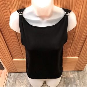 Black Silk Sleeveless Top by Cynthia Steffe